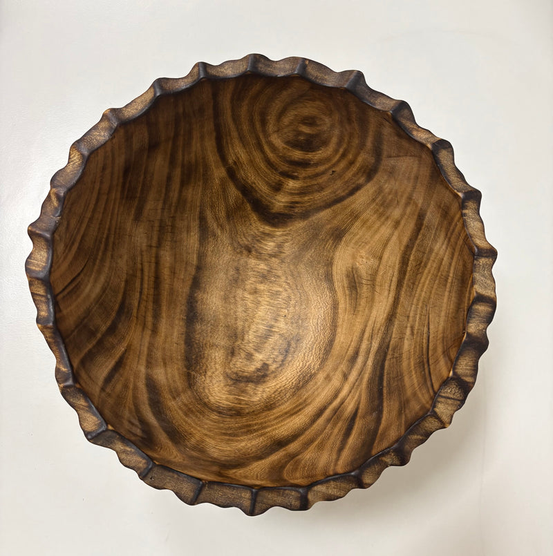 Olive wood salad bowl
