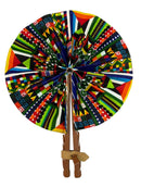 Paniery African Ankara Fan – Handmade Wax Print Fan (Senegal)