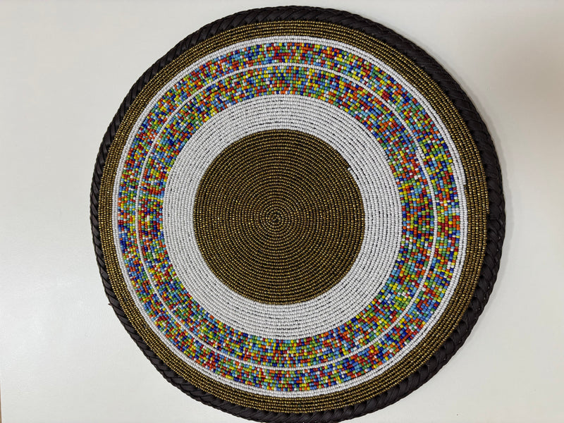 Leather Beaded  Placemats
