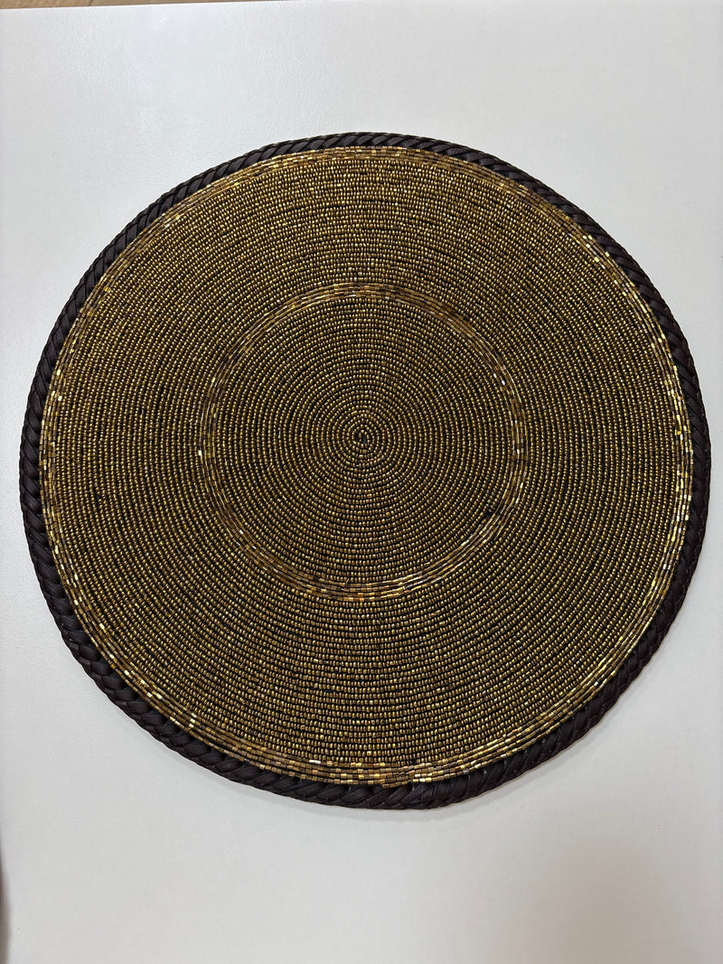 Leather Beaded  Placemats