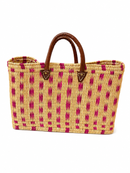 Handwoven Moroccan Basket Bag – Leather Handles