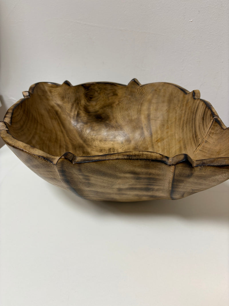 Olive wood salad bowl