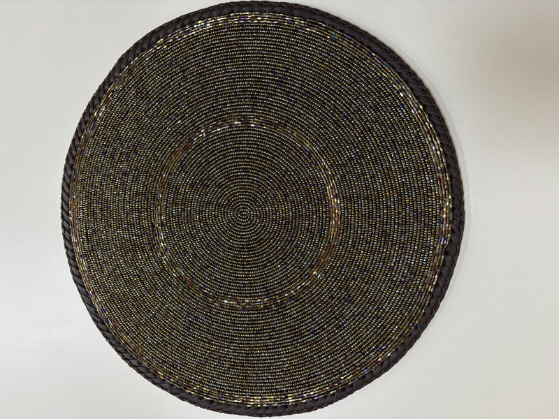 Leather Beaded  Placemats