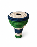 Emerald Coast Woven Pendant Light – Indigo & Ivory Edition