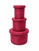Handwoven Pink Storage Basket Set – Handmade in Rwanda