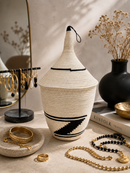 Handwoven Agaseke Basket with Lid – Traditional Rwandan Craft | Paniery