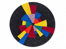 Handcrafted Rwanda Wall Basket | Black & Multicolor Woven Wall Décor