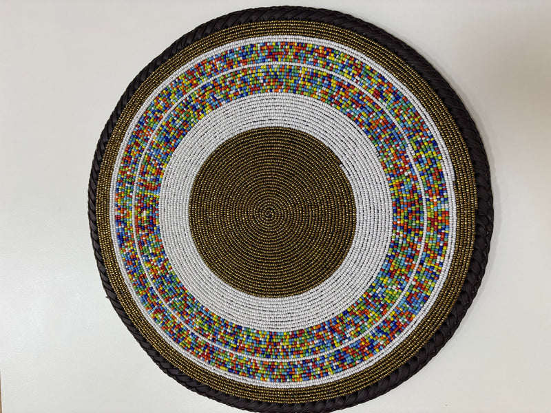 Leather Beaded  Placemats