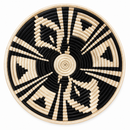 Luxury Contemporary Wall Basket Set – Handwoven Black & Natural Statement Collection