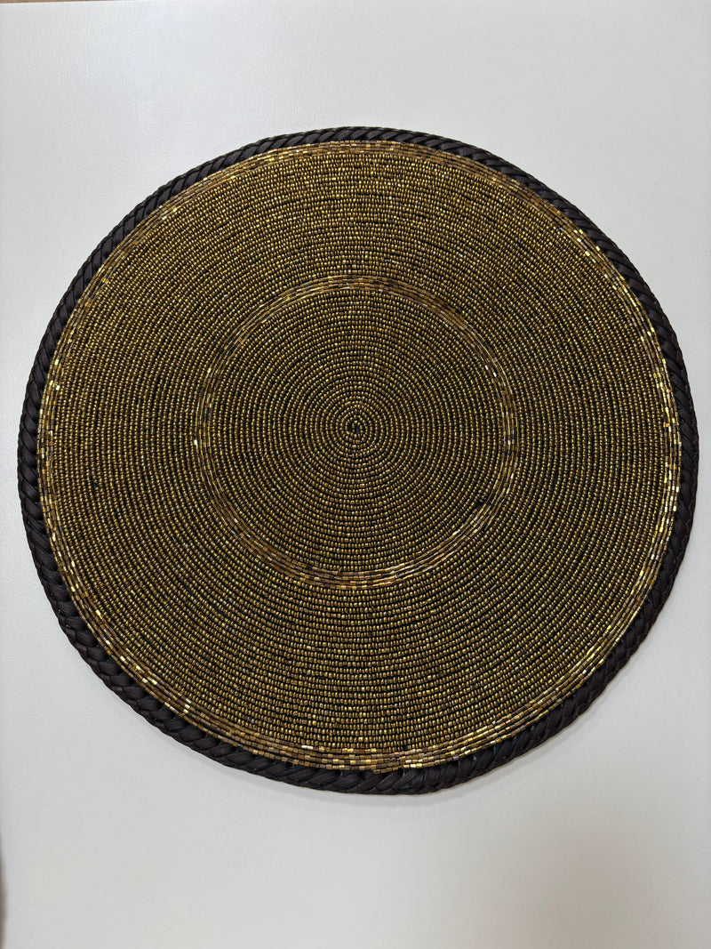Leather Beaded  Placemats