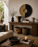 Yin & Earth Wall Basket – Luxury Handwoven African Wall Décor