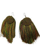 Handwoven Sisal Earrings – Rwanda Statement Piece