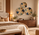 Handwoven African Wall Art – Sage, Navy & Natural Trio