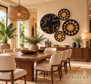 Handwoven African Wall Art – Black & Natural Four-Piece Composition