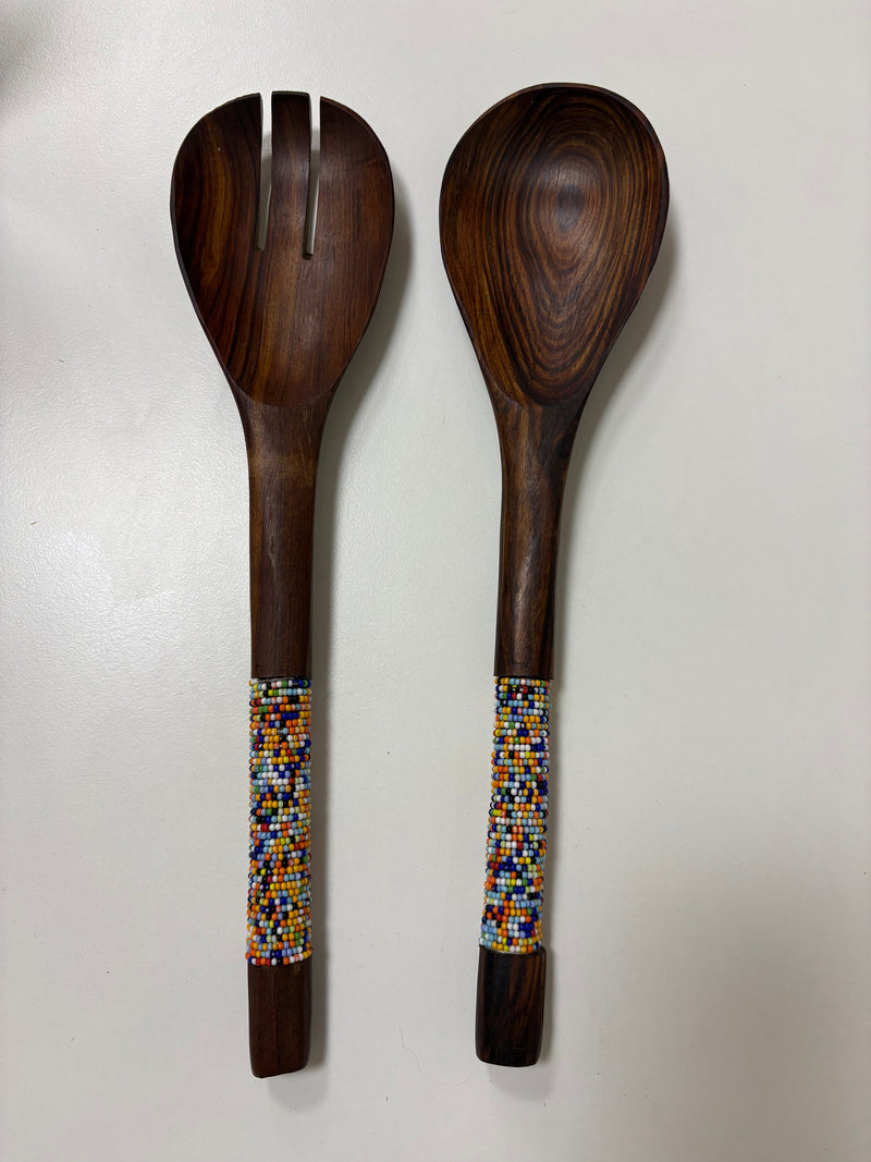 Wooden Kitchen Beaded Spoon