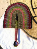 Paniery Handwoven Bolga Fan – Colorful African Wall Decor (Ghana)