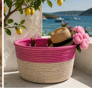Pink Riviera Bicycle Basket – Handwoven in Senegal