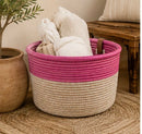 Pink Riviera Bicycle Basket – Handwoven in Senegal