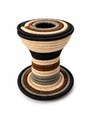 Imigongo Woven Pendant Light – Ebony & Sand Edition