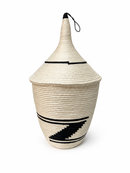 Handwoven Agaseke Basket with Lid – Traditional Rwandan Craft | Paniery
