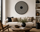 Monochrome Eclipse Wall Tray – Luxury Handwoven African Statement Piece