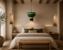 Emerald Coast Woven Pendant Light – Indigo & Ivory Edition