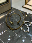 Minimalist Gold Collar – Handcrafted in Kenya