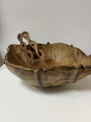 Olive wood salad bowl