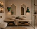 Emerald Coast Woven Pendant Light – Indigo & Ivory Edition