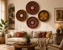 Luxury African Wall Basket – Handwoven Multicolor Statement Piece