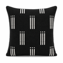 Reversible Bogolan Cushion Cover | Handmade African Mud Cloth Pillow | Black & White Tribal Decor