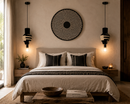 Monochrome Eclipse Wall Tray – Luxury Handwoven African Statement Piece