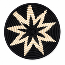 Luxury Contemporary Wall Basket Set – Handwoven Black & Natural Statement Collection
