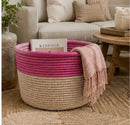 Pink Riviera Bicycle Basket – Handwoven in Senegal