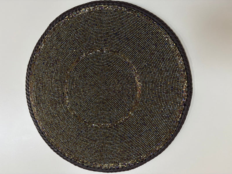 Leather Beaded  Placemats