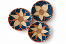 Handwoven African Wall Art – Navy & Terracotta Trio