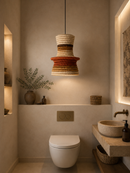Sahara Woven Pendant Light – Terracotta & Sand Edition