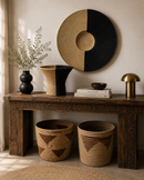 Yin & Earth Wall Basket – Luxury Handwoven African Wall Décor