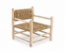 Handcrafted Berber Armchair in Natural Wood & Woven Fiber – Paniery