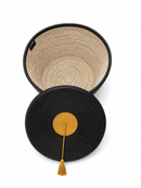 Paniery Black & Gold Handwoven Storage Basket