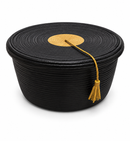 Paniery Black & Gold Handwoven Storage Basket