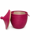 Pink Nomad Basket – Handwoven Storage Basket