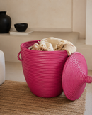 Pink Nomad Basket – Handwoven Storage Basket