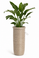 Xalil Basket — Sculptural Handwoven Storage Basket in Seagrass & Recycled Plastic