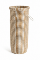Xalil Basket — Sculptural Handwoven Storage Basket in Seagrass & Recycled Plastic