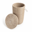Xalil Basket — Sculptural Handwoven Storage Basket in Seagrass & Recycled Plastic