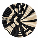 Midnight Mosaic – Black & White Handwoven Wall Basket