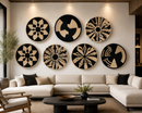 Luxury Contemporary Wall Basket Set – Handwoven Black & Natural Statement Collection
