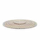 Handwoven placemat (39 cm) in elegant white. Durable, refined and perfect for modern table styling