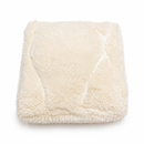 Luxury Moroccan Berber Pouf – Handwoven Ivory Wool Ottoman | 70 cm